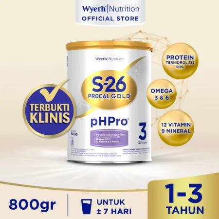 S-26 Procal GOLD pHPro 3 Susu Pertumbuhan Anak Usia 1-3 Tahun 800g