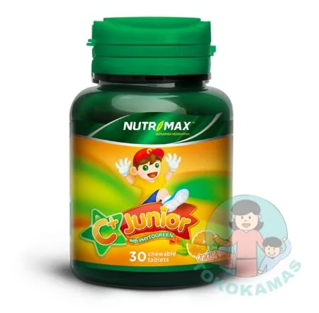NUTRIMAX C+ JUNIOR WITH PHYTOGREE 30 TABLET KUNYAH - Untuk Memelihara Kesehatan dan Memenuhi Kebutuhan Vitamin C